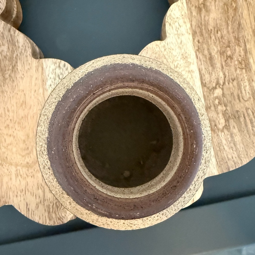 Handmade Rustic Brown Textured Vase - Picture 6 of 6